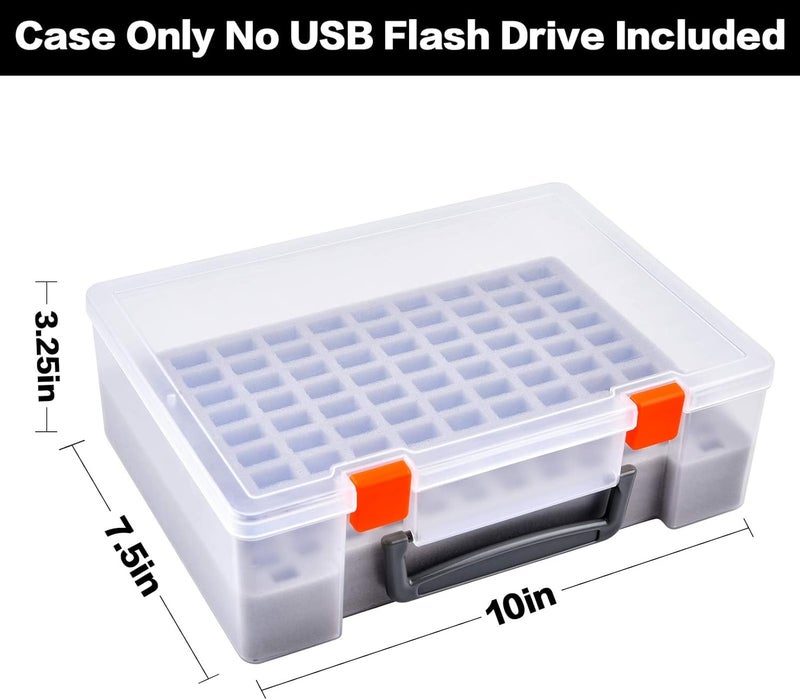 FULLCASE Flash Drive Case USB Memory Stick SD Card Storage Organizer- Holds 104pcs Thumb Drives Electronic Accessories Holder for Sandisk for Samsung for Inland for PNY for Netac (White) - Image 5
